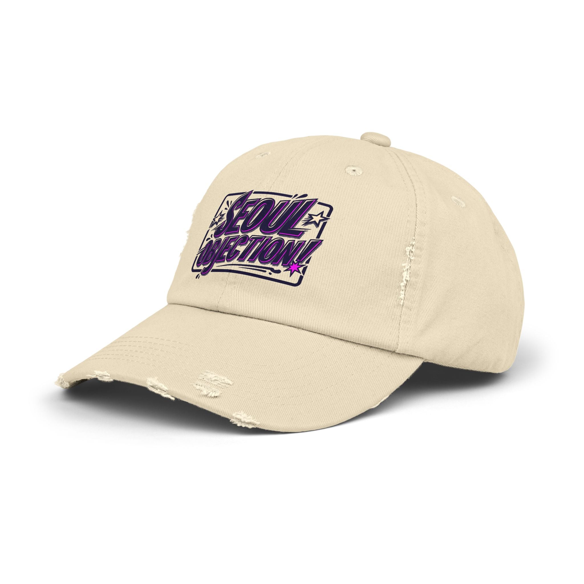 Seoul Objection! Distressed Logo Dad Cap