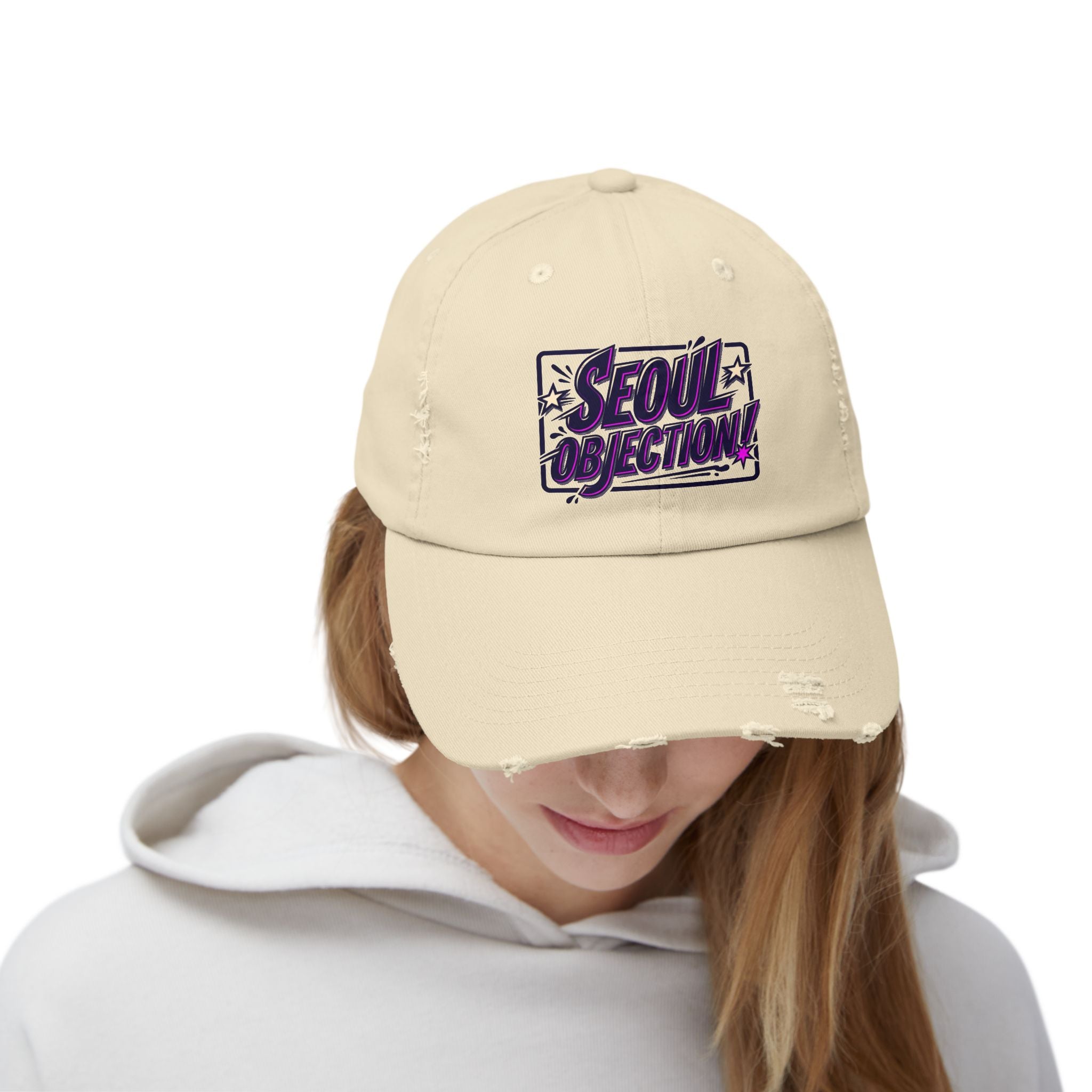 Seoul Objection! Distressed Logo Dad Cap