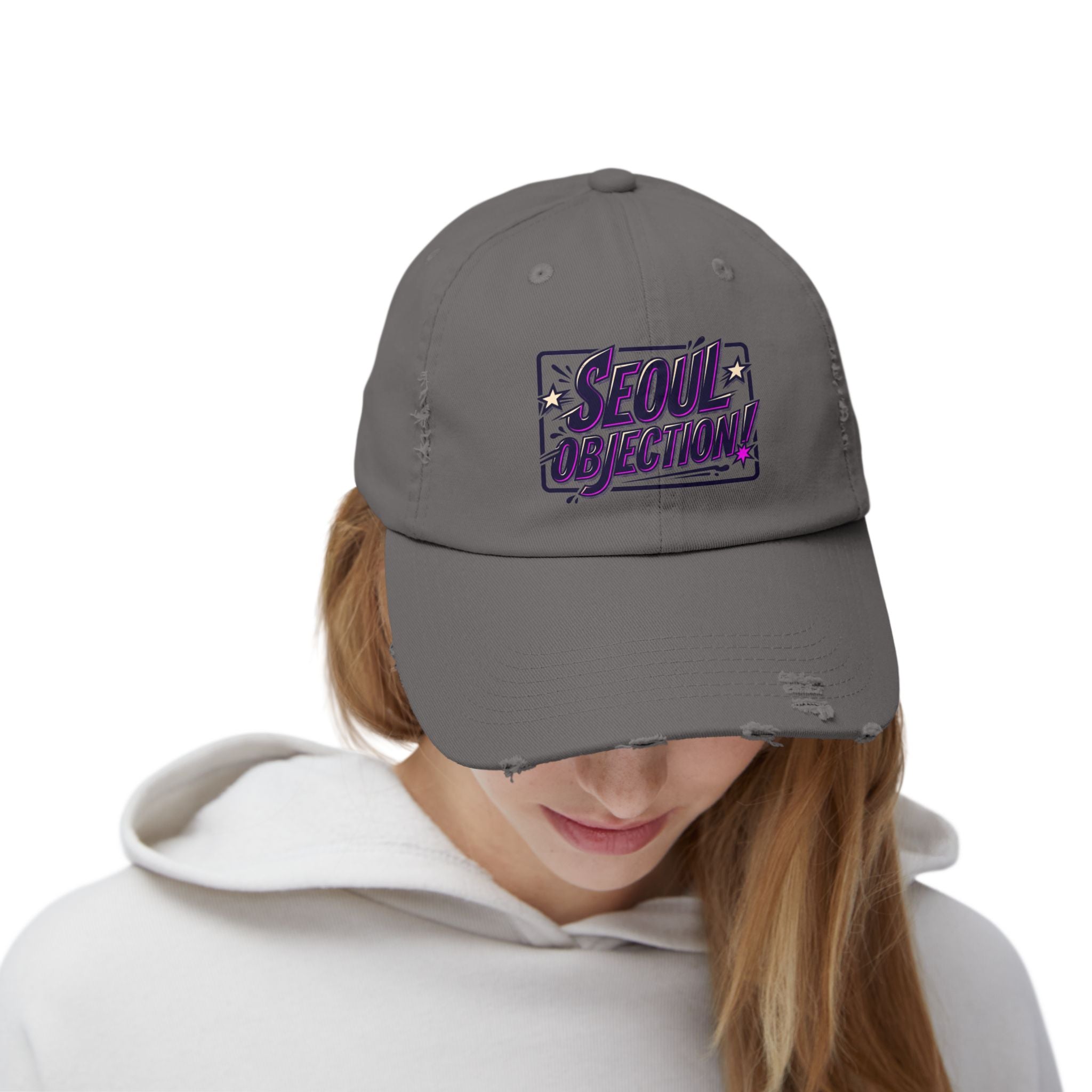 Seoul Objection! Distressed Logo Dad Cap