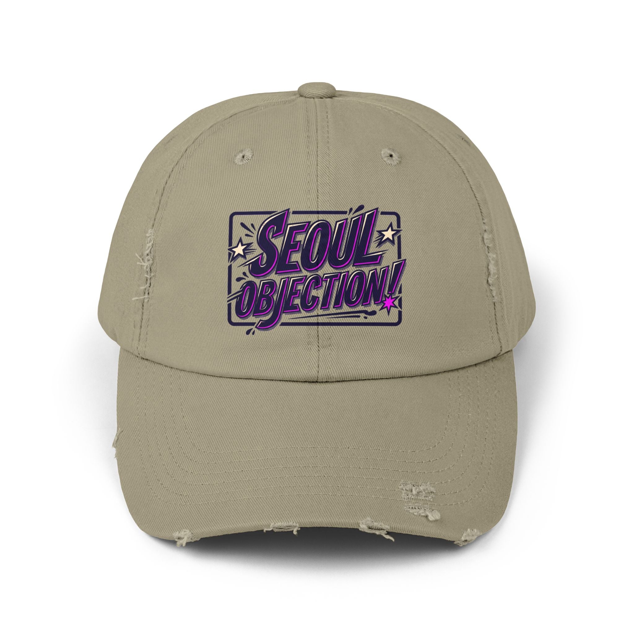 Seoul Objection! Distressed Logo Dad Cap
