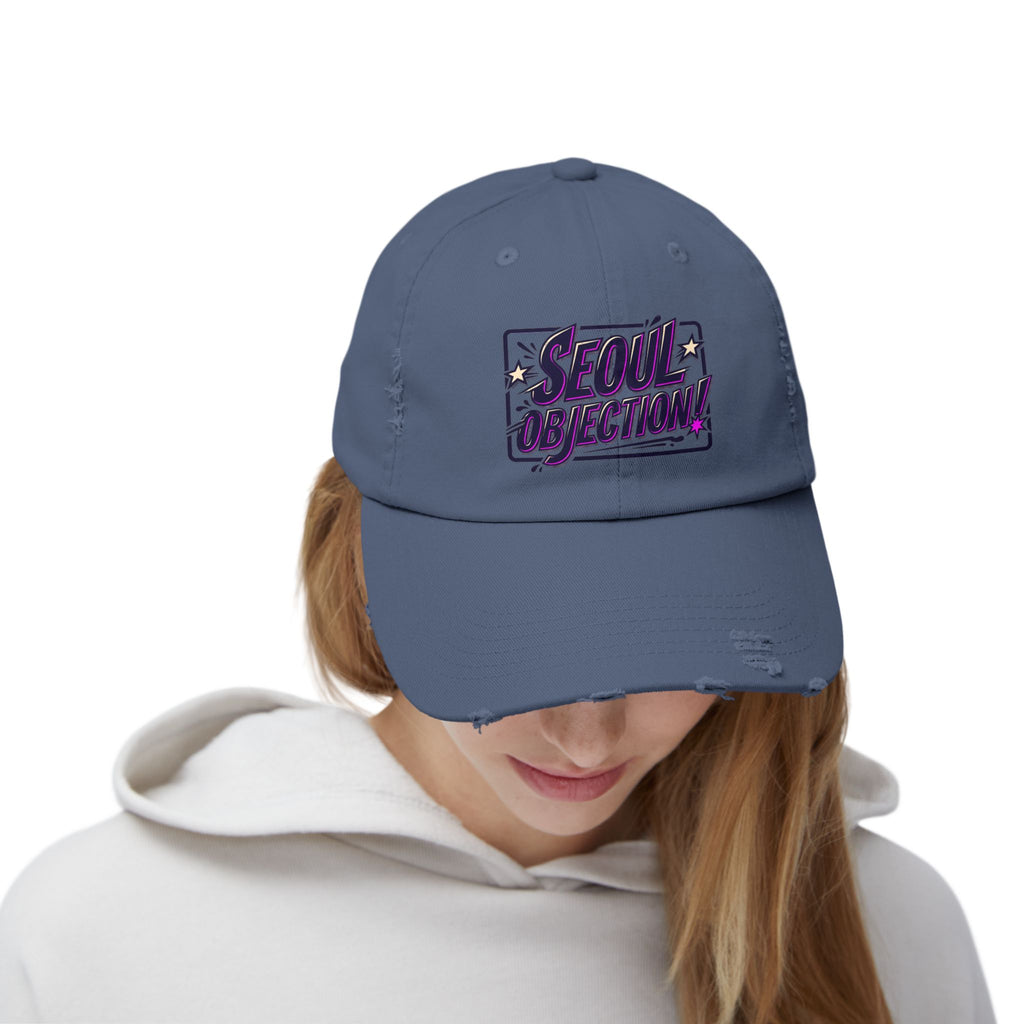 Seoul Objection! Distressed Logo Dad Cap