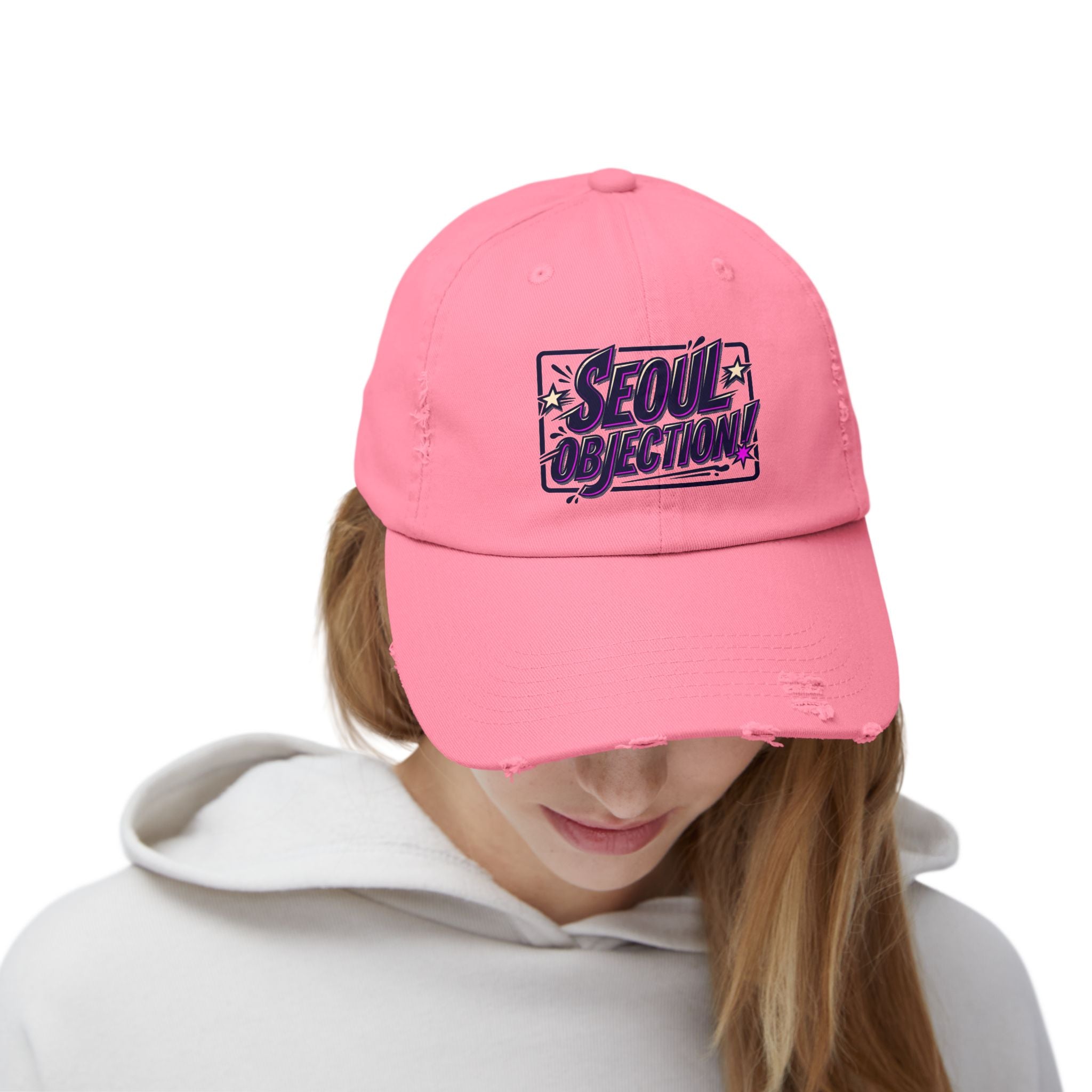 Seoul Objection! Distressed Logo Dad Cap