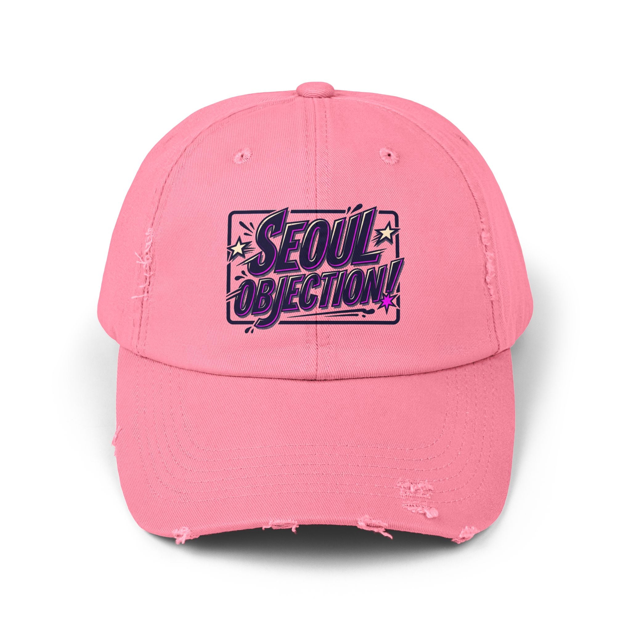 Seoul Objection! Distressed Logo Dad Cap