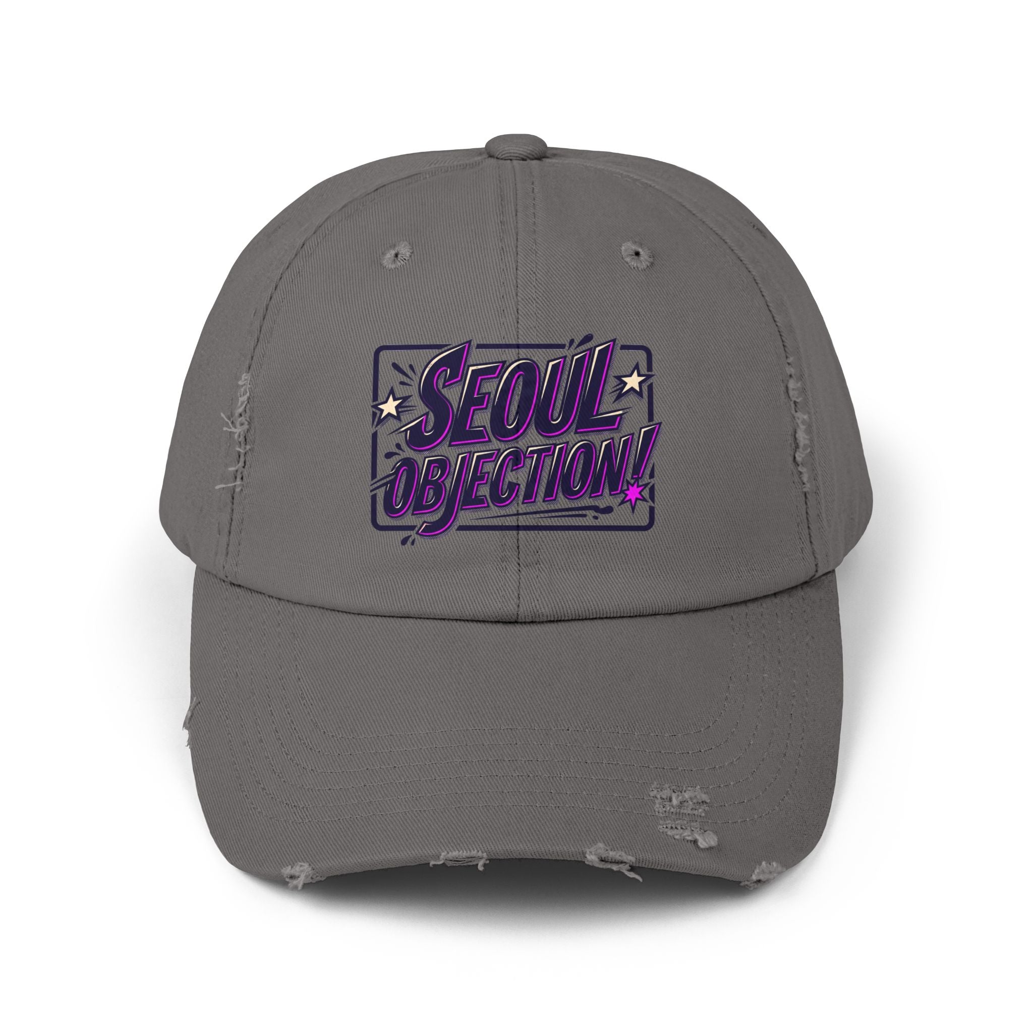 Seoul Objection! Distressed Logo Dad Cap