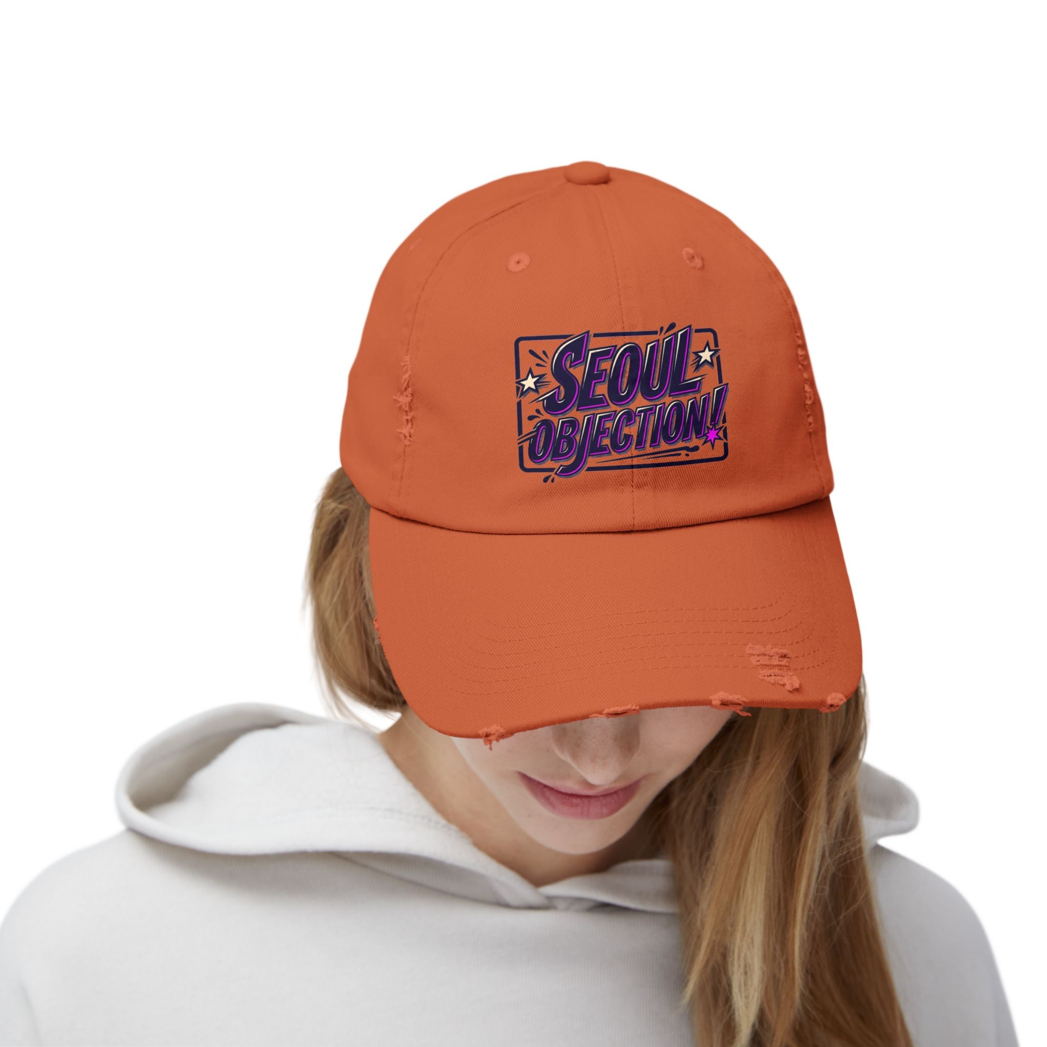 Seoul Objection! Distressed Logo Dad Cap