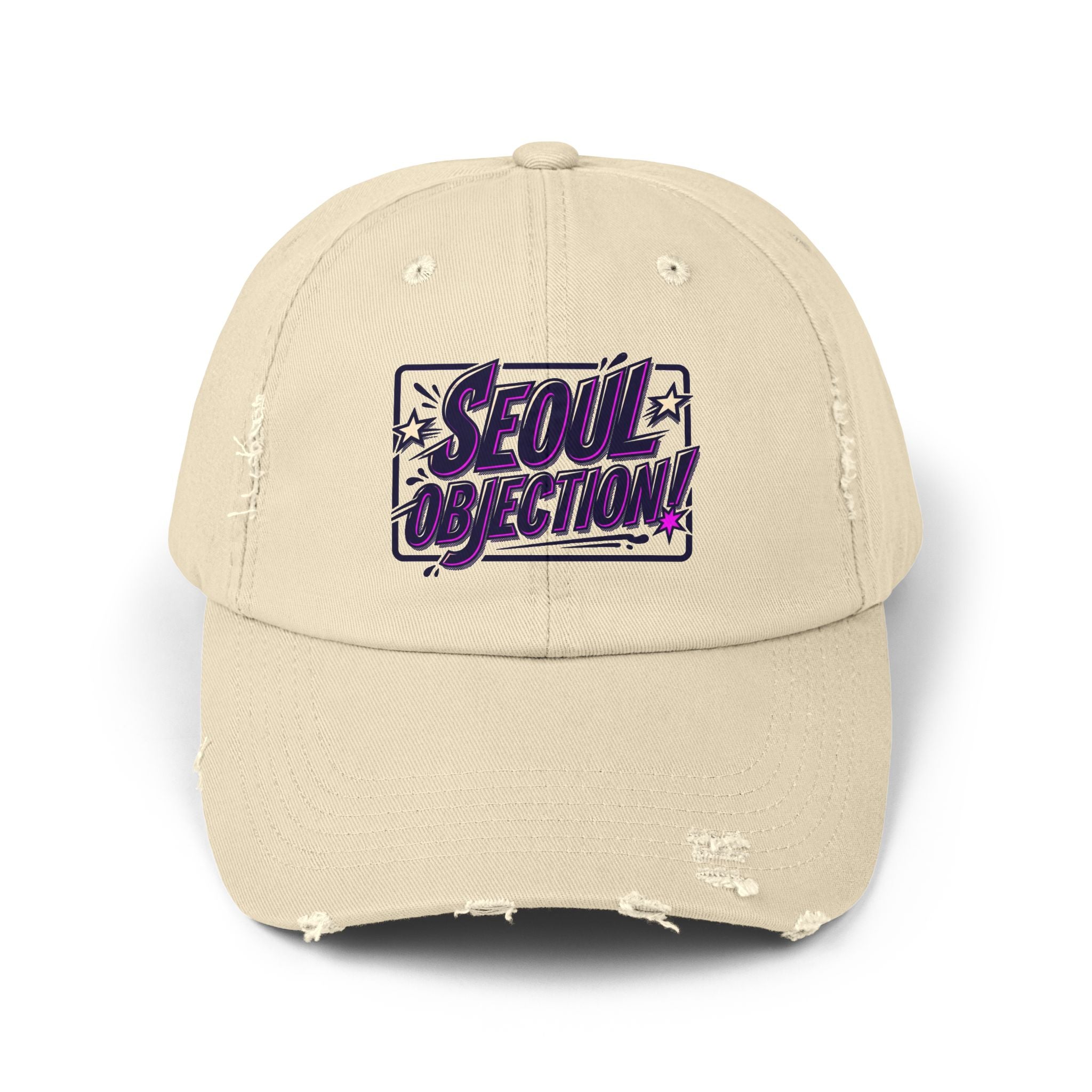 Seoul Objection! Distressed Logo Dad Cap