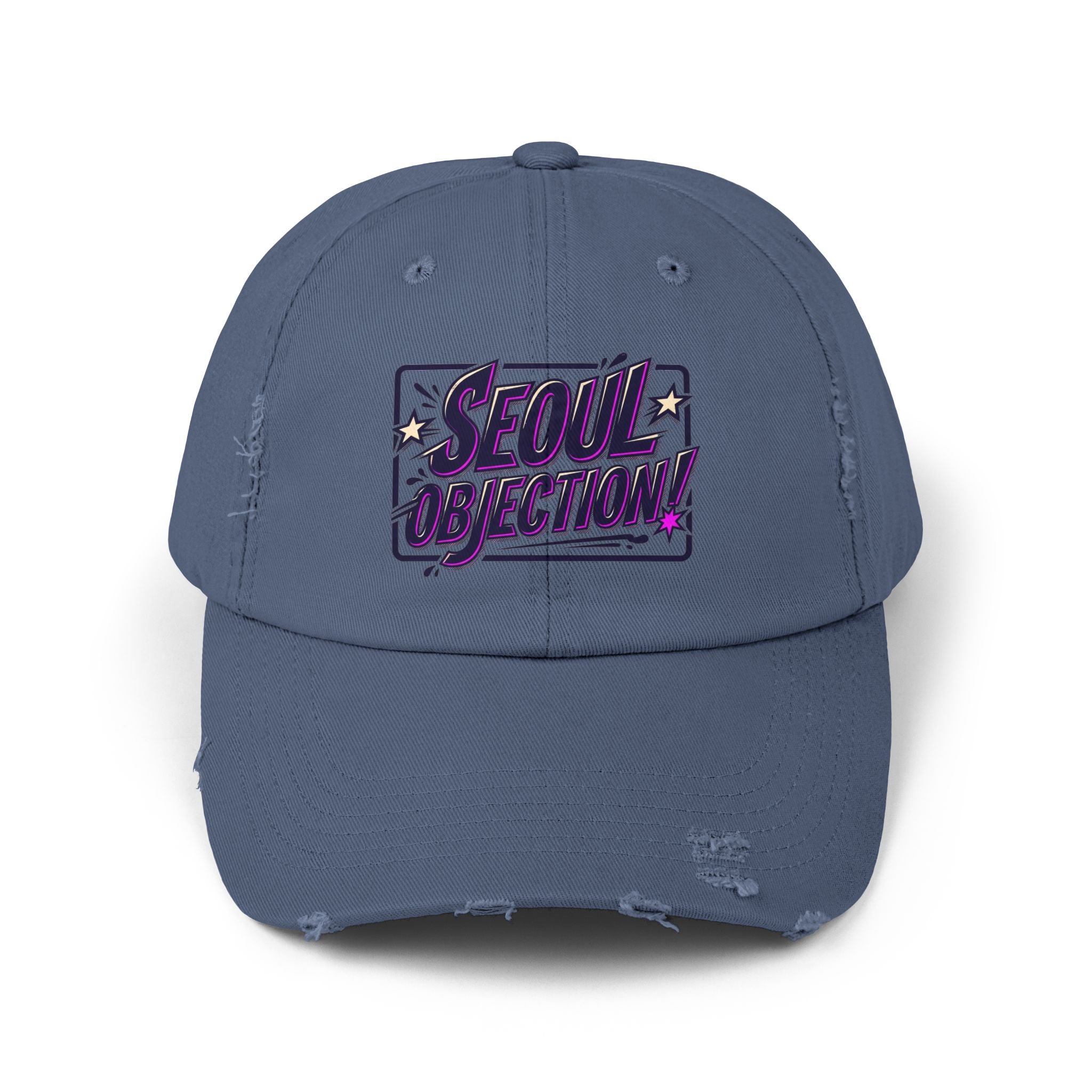 Seoul Objection! Distressed Logo Dad Cap
